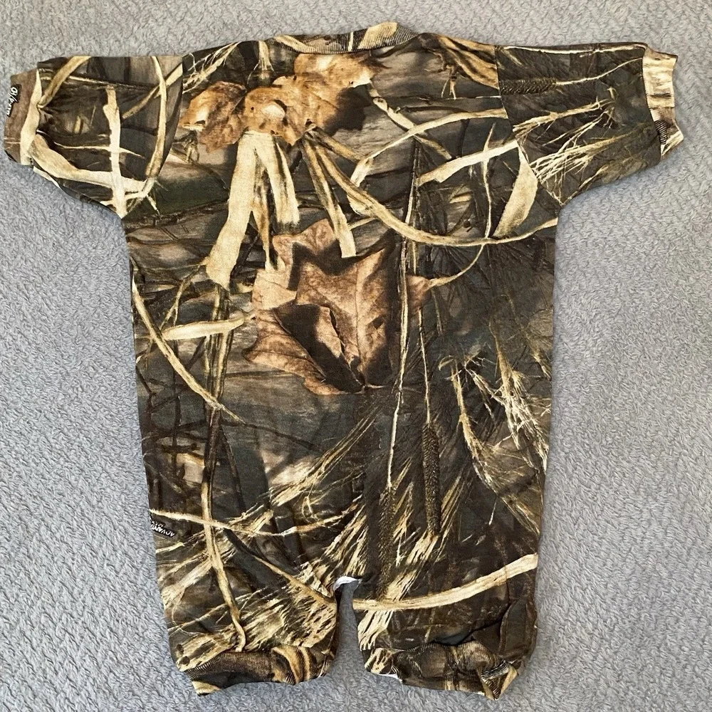 Baby One-piece Camo Romper Size 12 Mo Camouflage Outfit Snaps